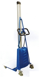 Electric Roll Lifter, 330 Pound Capacity, 59" Max. Height, With Extended Legs and Trough
